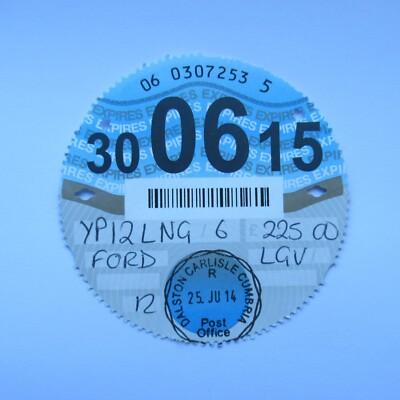 UK Road Tax Disc 30. Juni 2015 (06 15 Ford Geburtstagsgeschenk altes Auto)