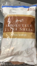 Hanes Absolutely Ultra Sheer pantyhose 3 pair pack slightly Imperfect