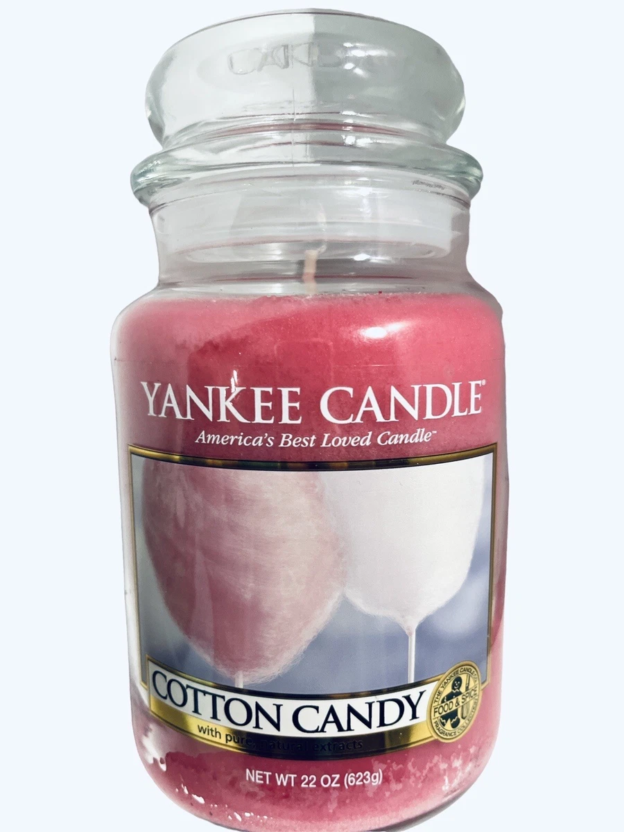 Yankee Candle COTTON CANDY Large Jar Candle 22 Oz Pink Housewarmer