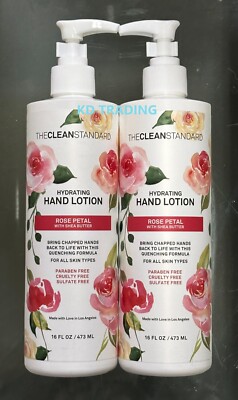 (2-Pk) THE CLEAN STANDARD ~ ROSE PETAL Shea Butter HYDRATING HAND LOTION  473ml