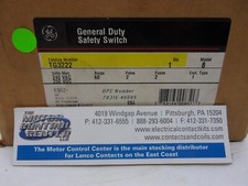TG3222-GENERAL ELECTRIC-GENERAL DUTY SAFETY SWITCH-2P,60A,240V,FUSIBLE,NEMA 1