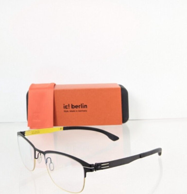 Brand New Authentic ic! Berlin Eyeglasses Model Sulley Acid Yellow Black 48mm