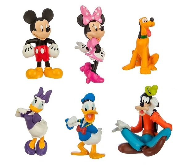 Mickey Mouse Minnie Playset 6 Figure Cake Topper * USA SELLER* Toy Doll Set