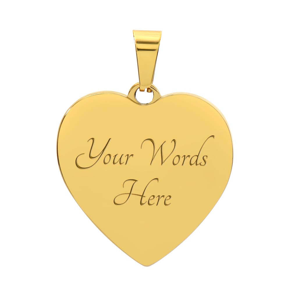 Graphic Heart Pendant Necklace Scribbled Heart