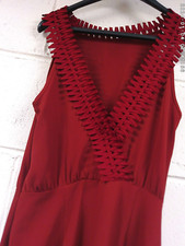 WAREHOUSE STUNING RUST MAXI DRESS - SIZE 8 - VERY GOOD CONDITION