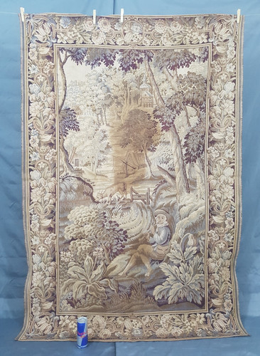 Vintage French Man playing The Flute Scene Wall Hanging Tapestry 183x122 cm