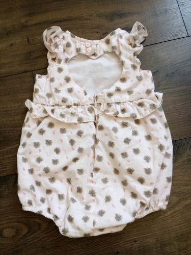 Lili Waffel Gloria Baby Mädchen 9 Monate Rose Strampler Designer Boutique Top - Bild 2 von 8