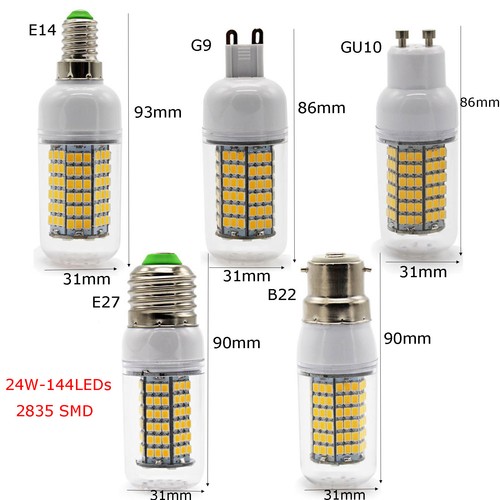Dimmable LED Corn Bulbs B22 E27 E14 GU10 G9 SMD Warm White Lamp Ultra Bright - Picture 16 of 19
