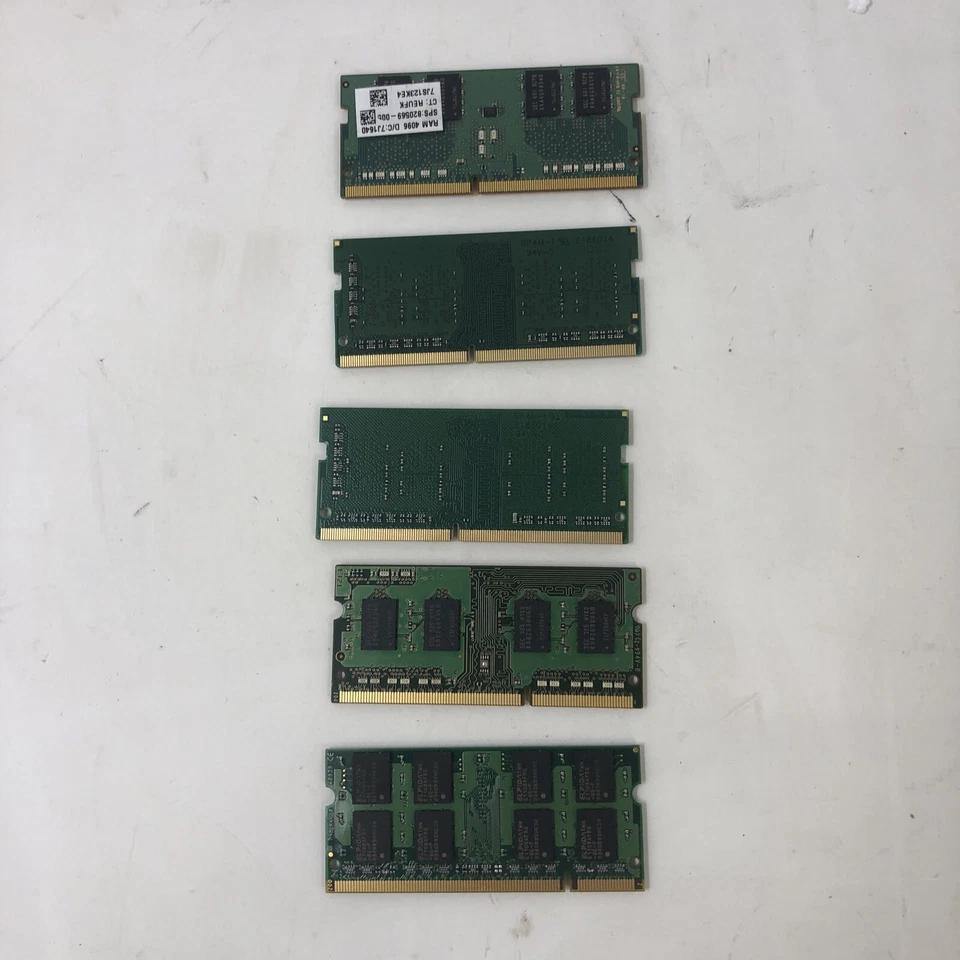 MIXED SAMSUNG KINGSTON ADATA RAM LAPTOP 1GB-4GB 5 STICKS - USED - Image 2 of 2
