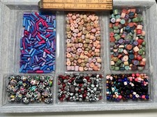 1.25 Lbs artisan beads polymer clay unique abstract bulk lot Jewelry Making