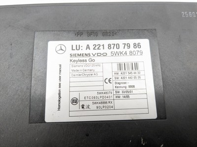 MERCEDES S Class W221 Keyless Go Module ECU Unit a 2218707986 for  