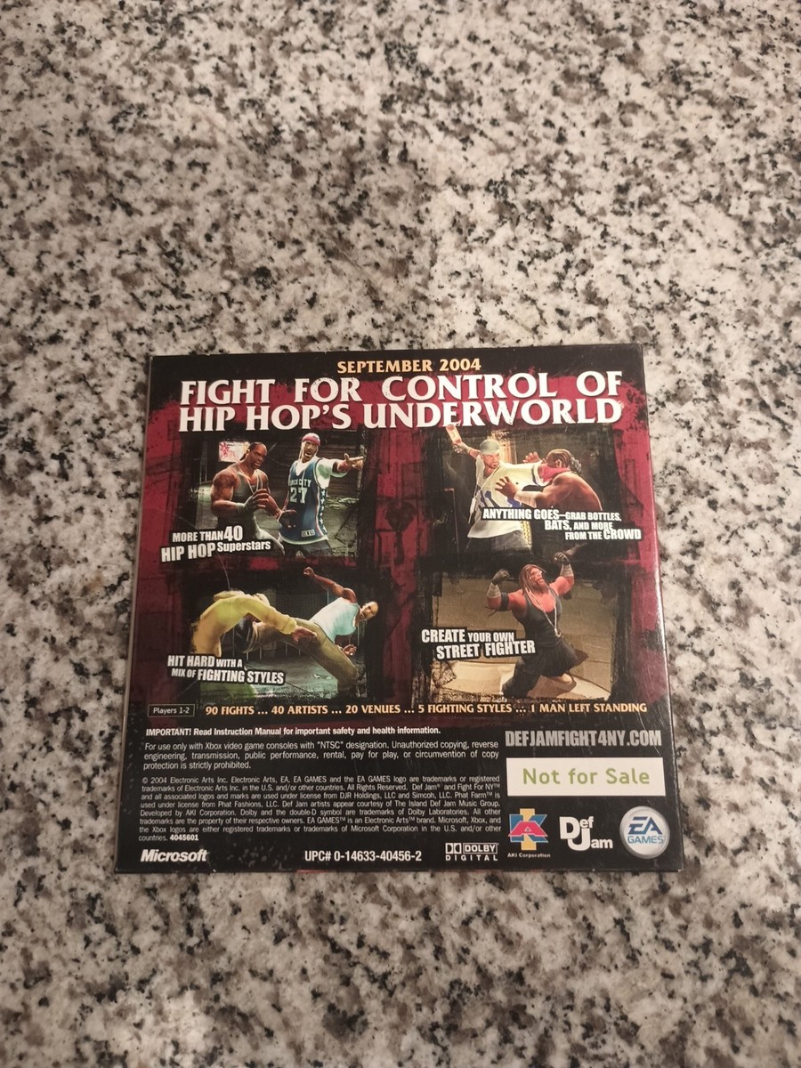 Xbox Dej Jam Fight For Ny Demo Disc New | eBay