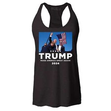 Donald Trump Election Rally Racerback Tank Top President 2024 Survivor Shirt