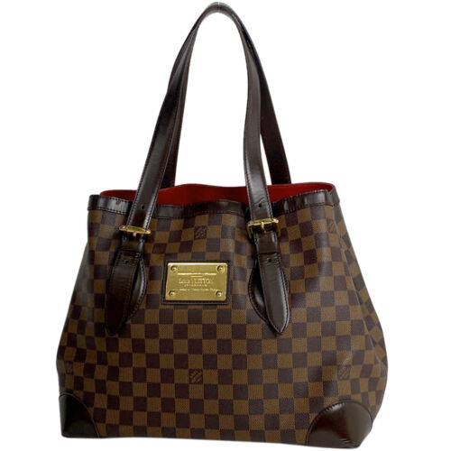 Louis Vuitton Hampstead MM Shoulder Bag Tote Bag Damier Brown N51204 Women - Picture 1 of 7