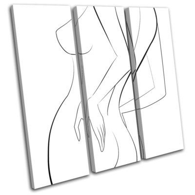Vector Female Body Sexy Erotic TREBLE Leinwand Kunst Bild drucken