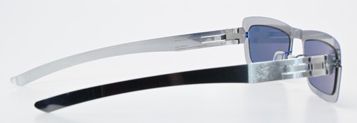 Ic! Berlin Sonnenbrille Prism Ultra Blue Silver Fashion Silver Rechteck Germany - Picture 9 of 11