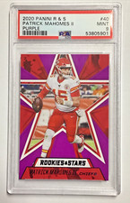 2020 Panini ROOKIES AND STARS - Purple - PATRICK MAHOMES PSA  Mint 9 #40