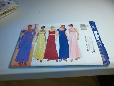 butterick evening dress patterns 1940’s Butterick Princess Line Evening Gown pattern with Scallop Trim  Neckline - Bust 30” main image 1