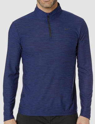 $149 Nike Men's Blue Mock-Neck Athletic Logo Dri-Fit Quarter-Zip Training Top M 666032853566 | eBay