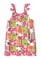  SURF ADVENTURE GYMBOREE Embroidered Flower Patchwork Dress Baby Girl 3-6 month