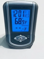 The Sharper Image Time/temperature indoor & outdoor  alarm clock - Next Day Ship