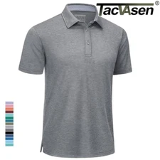 Men's Golf Polo Shirts Short Sleeve Quick Dry Lightweight Outdoor Causal Work T