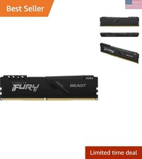 FURY Beast 16GB CL16 DDR4 3200MHz RAM for Gaming Creative Work - Sleek Black