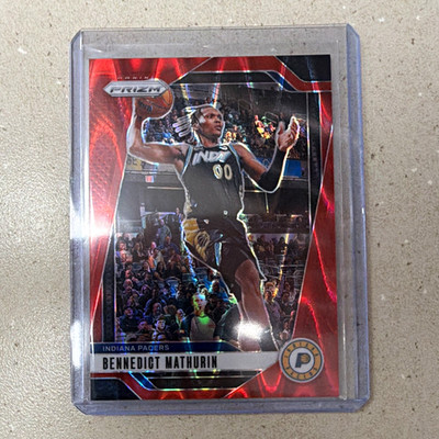 Panini 2024-25 Prizm BENNEDICT MATHURIN Red Seismic Prizm #40 Pacers /299