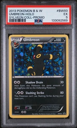 2013 POKEMON B&W PROMO SYLVEON COLLECTION #BW93 UMBREON-HOLO PSA 5