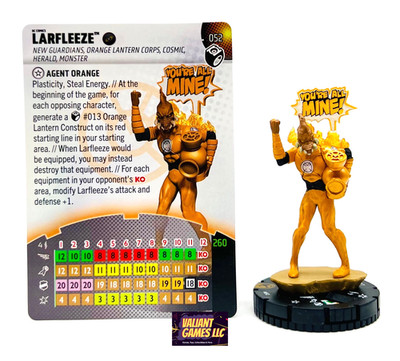 DC Heroclix Larfleeze #052 w/ Card Lantern Legacy Set