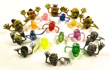 vintage monster finger puppets, rubbery multi...
