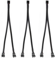 Aypzuke 3 Pack Computer PC PWM Fan Splitter Cable 1 to 2 4 Pin 3 Pin 