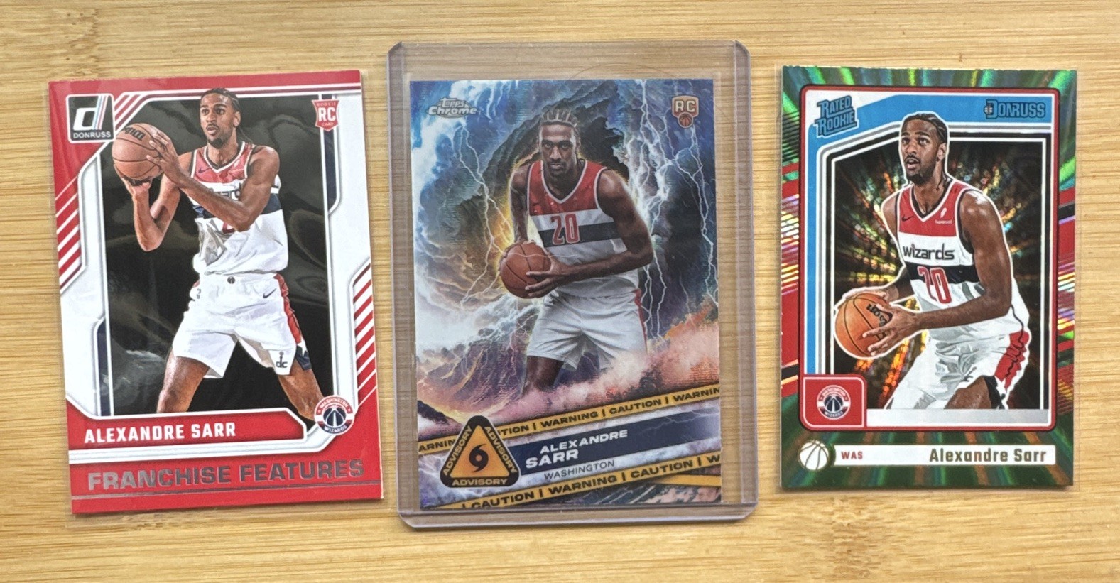 Panini 2024-25 Donruss/Topps Chrome 3-Card: Alexandre Sarr Wizards A-2