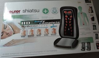 Beurer MG300 Shiatsu Massagematte Rücken/Nacken/Schulter mit Fernbed. sw/grau