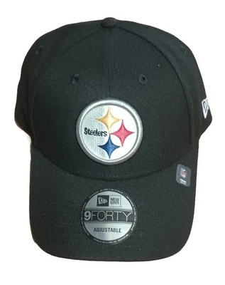 New Pittsburgh Steelers New Era 9Forty NFL Hat Cap, Black, One Size, Mens