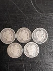 Barber Dimes Lot Of 5- 90% Silver - Lot#6