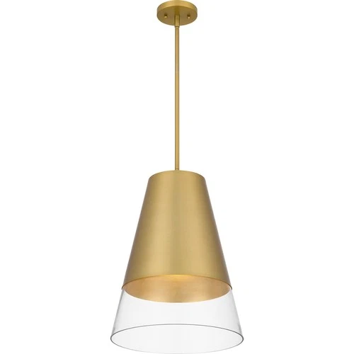 Brushed Gold One Light Pendant from the Peregrine Collection - Picture 4 of 6