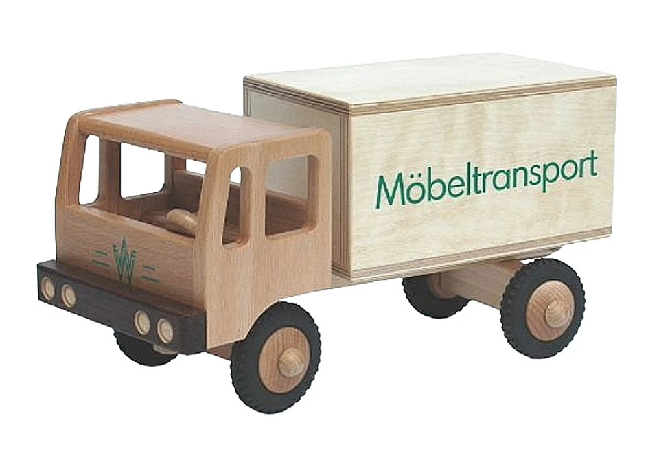 LKW Möbeltransport - Werdauer Holzspielzeug Holz Transporter Wagen Fahrzeug - Bild 1 von 1