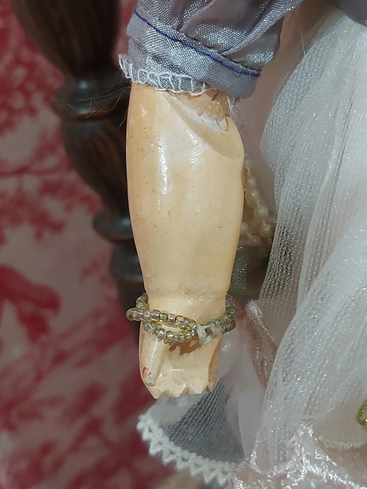 Vintage Bambola Legno 37 CM No. Gemello Steiner Bru Sfbj Uniti Francia Testa - Immagine 4 di 4