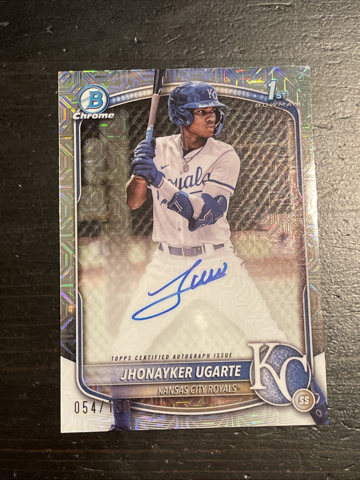 2025 Bowman Chrome Jhonayker Ugarte 1st Bowman MOJO HTA REFRACTOR AUTO /150
