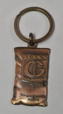 Vintage Funks G Hybrid Seed Corn Sack Shaped Advertising Key Ring Keychain