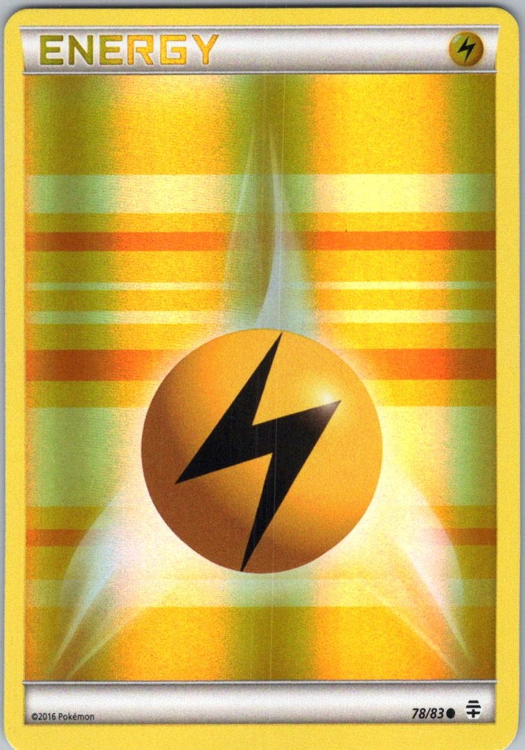 Pokemon Lightning Energy Reverse Holo Common Generations 78/83 NM