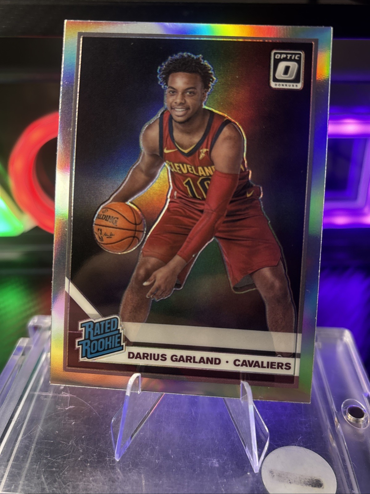 Darius Garland Rated Rookie Refractor No195 Optic Holo