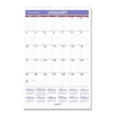 AT-A-GLANCE PM3-28 Jan-Dec 2026 15.5" x 22.75" Monthly Wall Calendar New