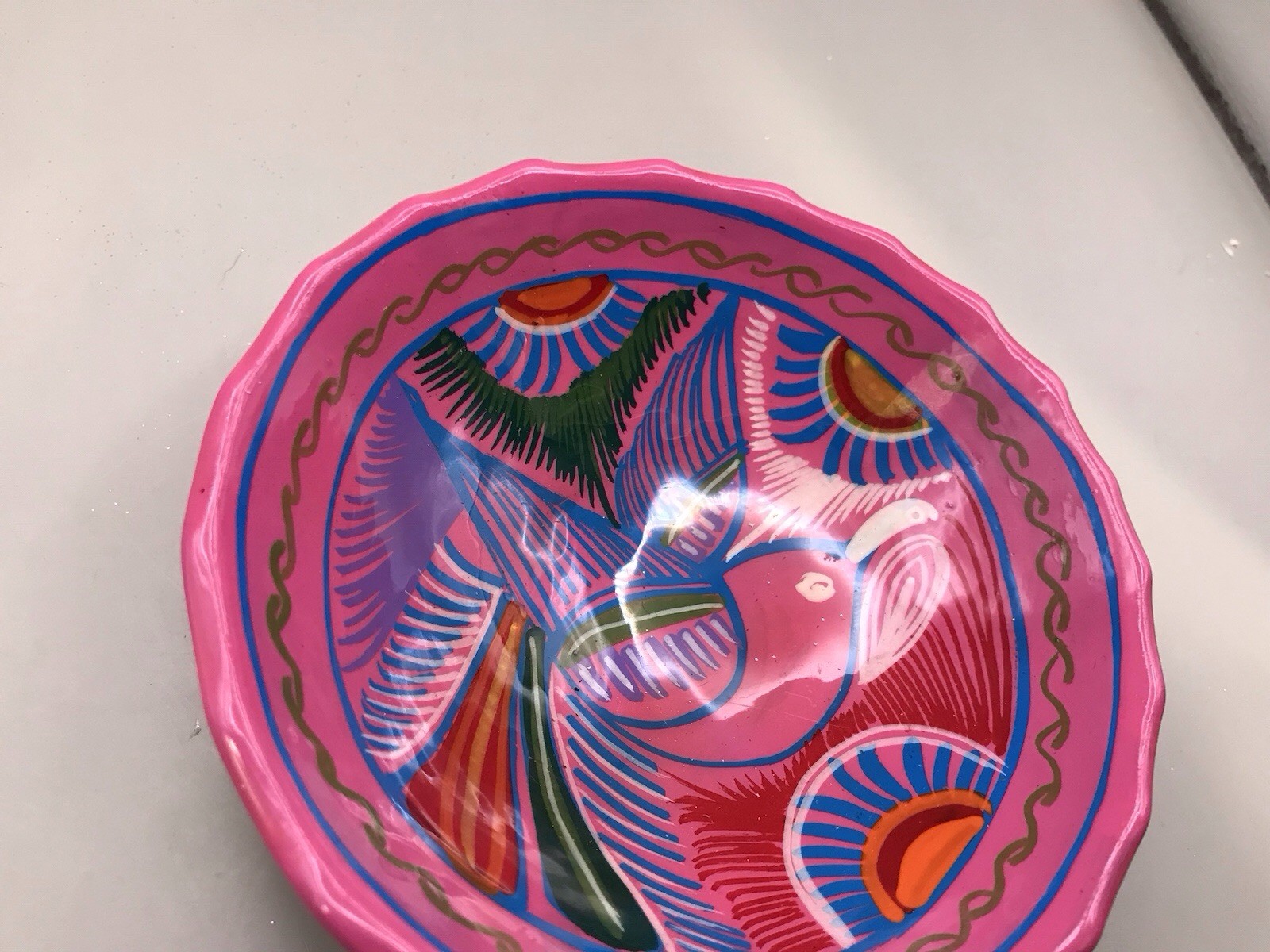 5.5 In Hand Painted 3 Footed Bowl