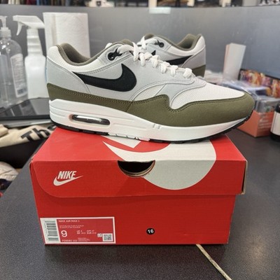 Nike Air Max 1 White Black Medium Olive