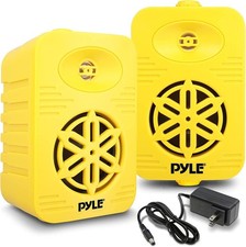 Pyle 4" Rectangular 2-Way 150W RMS Bluetooth Speakers Pair - 300W Dual 8 Ohms