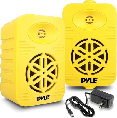 Pyle 4'' Rectangular 2-Way 150W RMS Bluetooth Speakers Pair - 300W Dual 8 Ohms