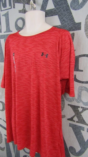 New Under Armour The Tech Tee Shirt Men 4XL Loose Fit Red/Black Gray MSRP $25 - Picture 3 of 9
