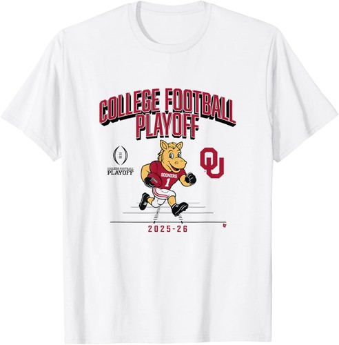 Oklahoma Sooners College Football Playoff Mascot Text 2025 T-Shirt